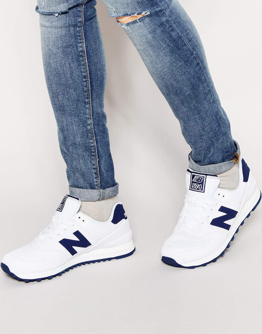 new balance bleu marine et blanche
