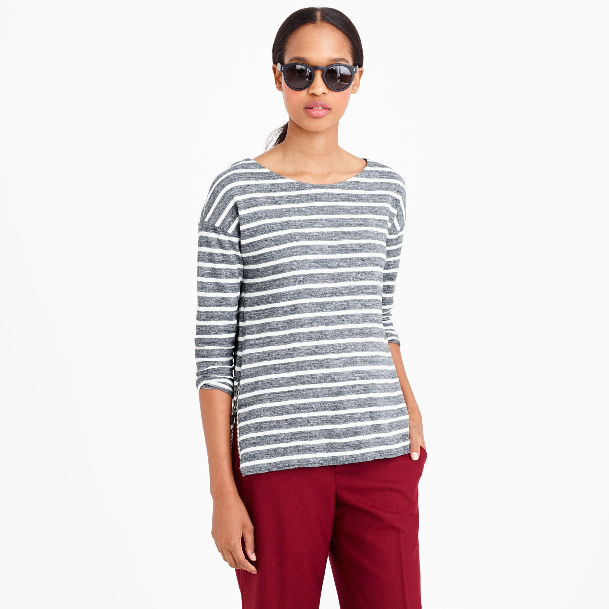 j crew striped tee