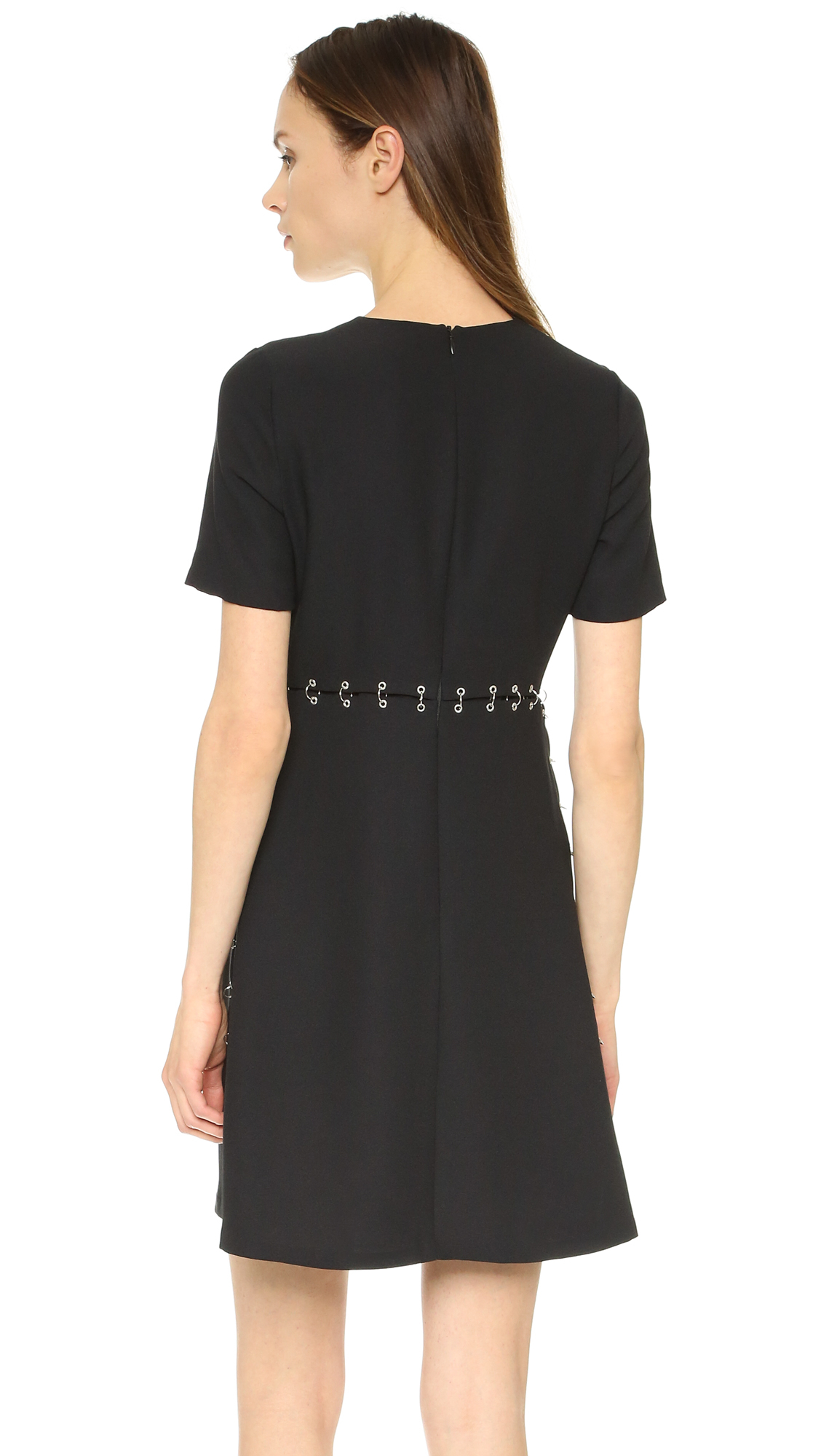 black crepe dress