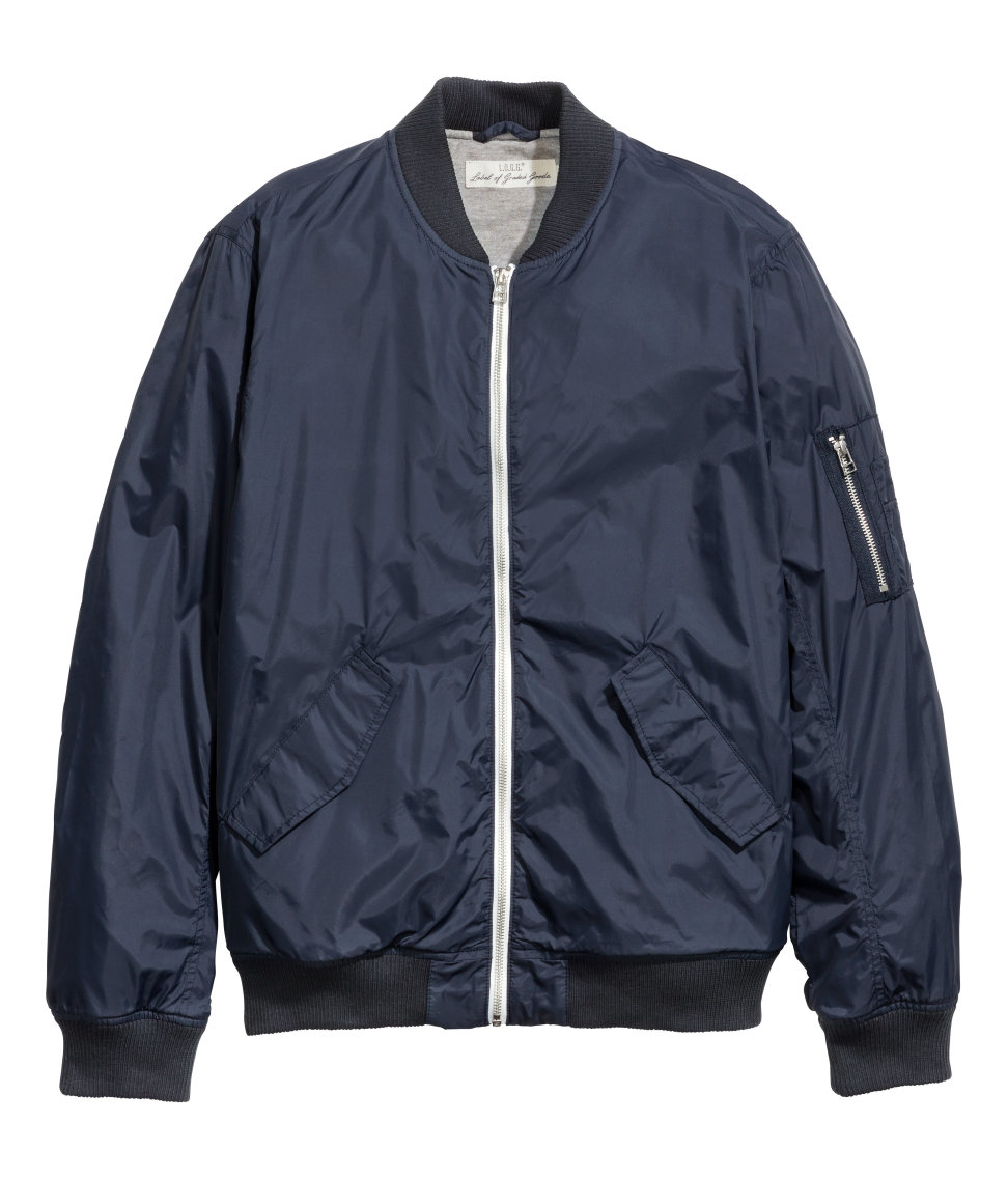 blue nylon jacket