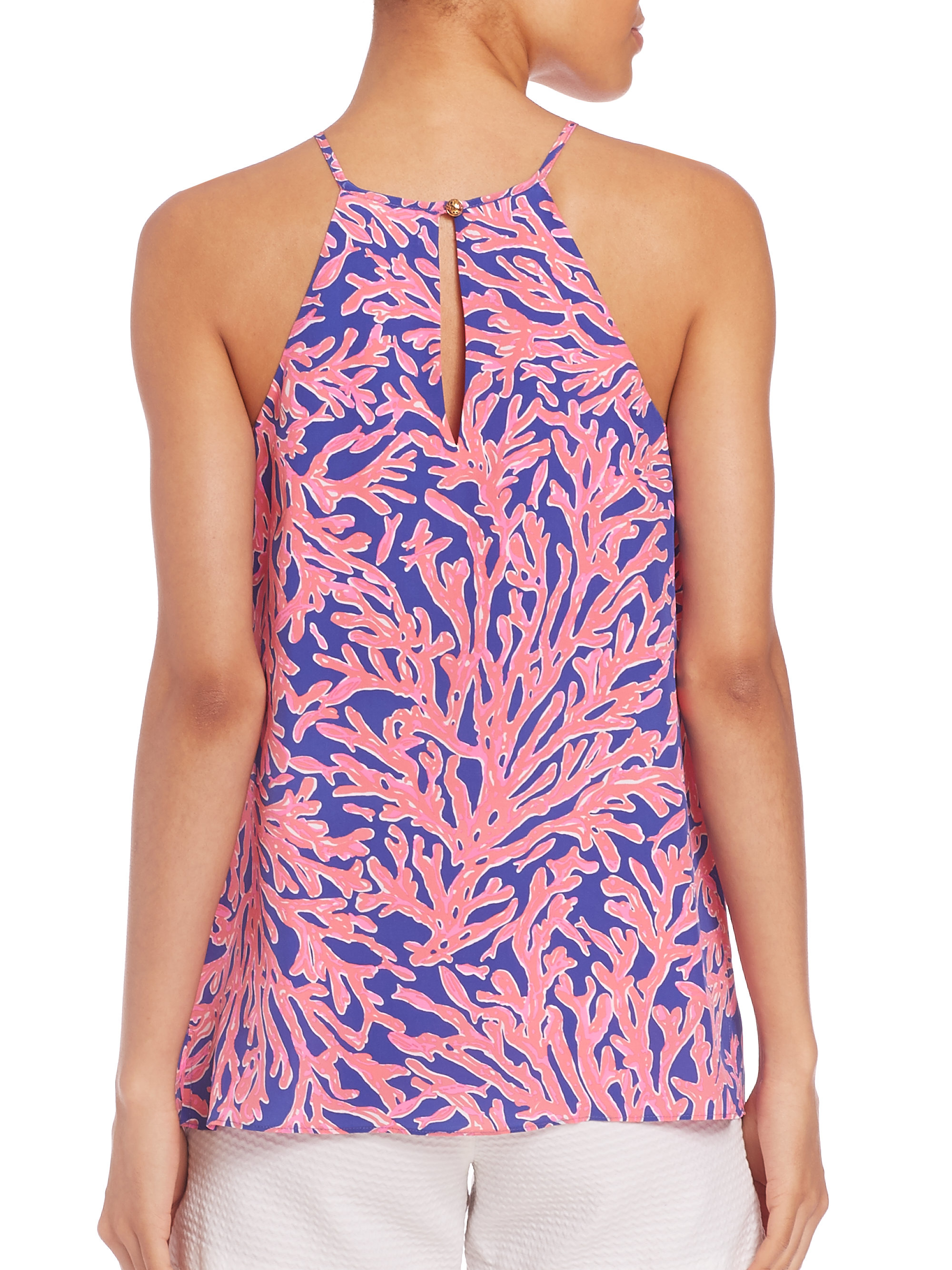 Lilly Pulitzer Samba Coral-print Silk 