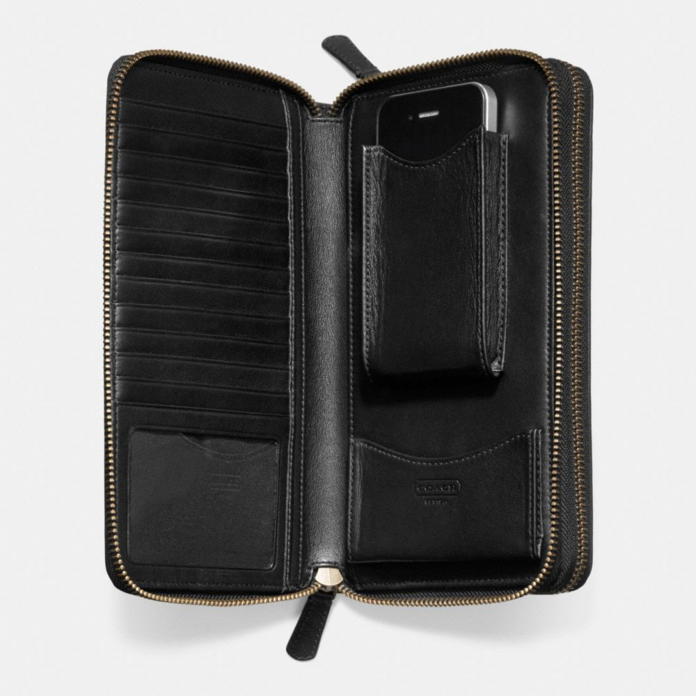 Lyst Coach Bleecker Leather Double Zip Travel Organizer in Black for Men
