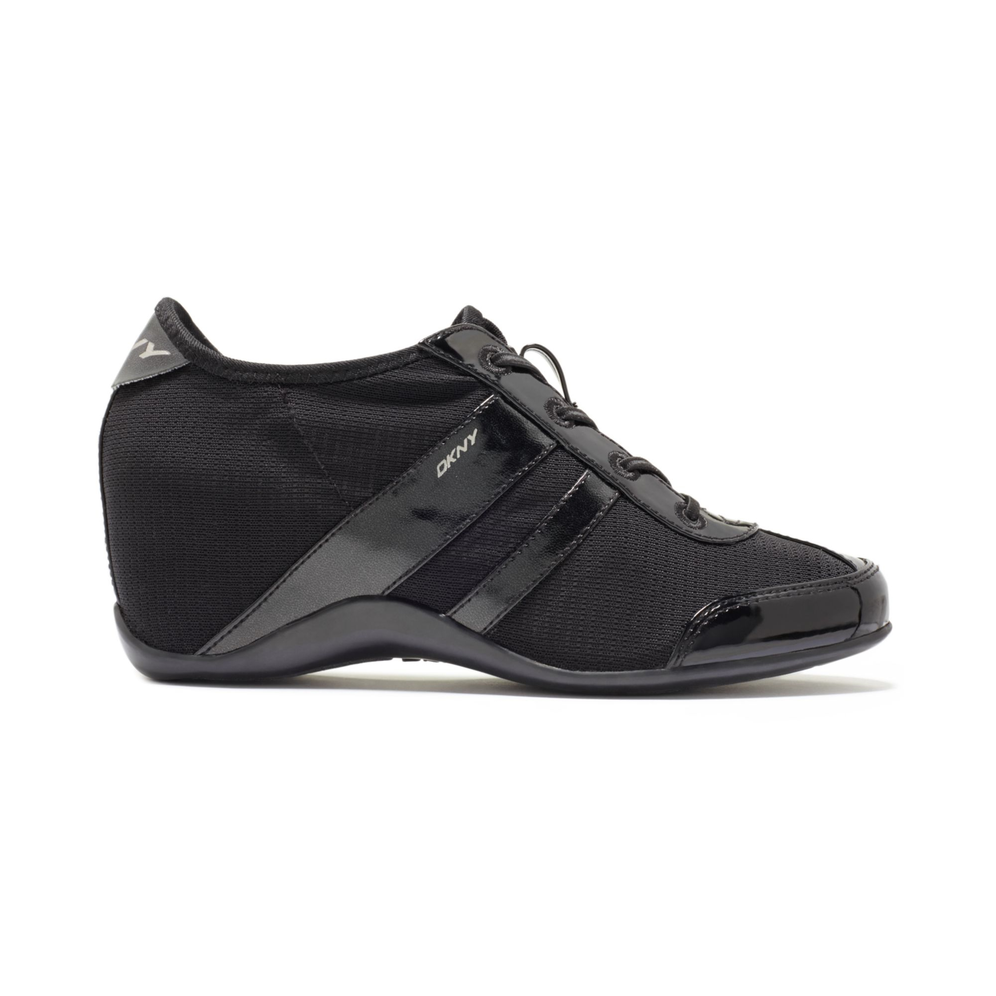 DKNY Paige Wedge Sneakers in Black | Lyst