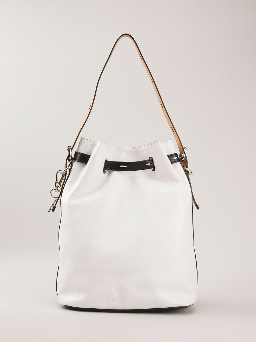 Lyst Karl Lagerfeld Classic Bucket Bag in White