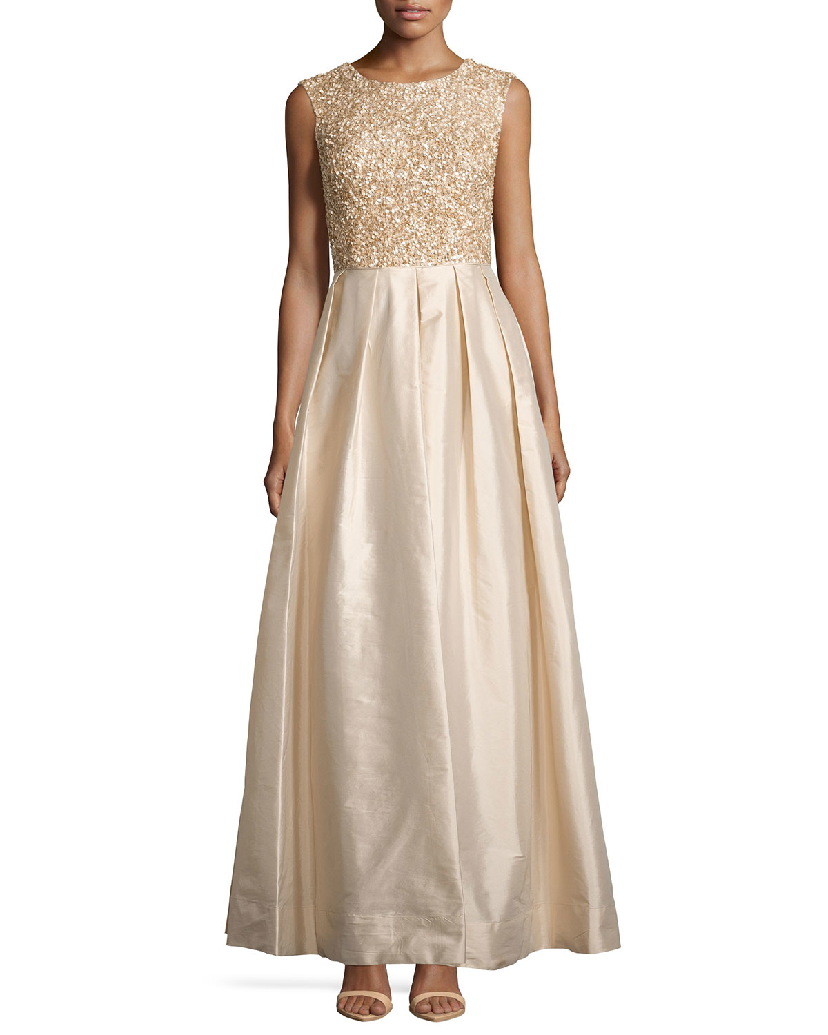 aidan mattox sequin gown