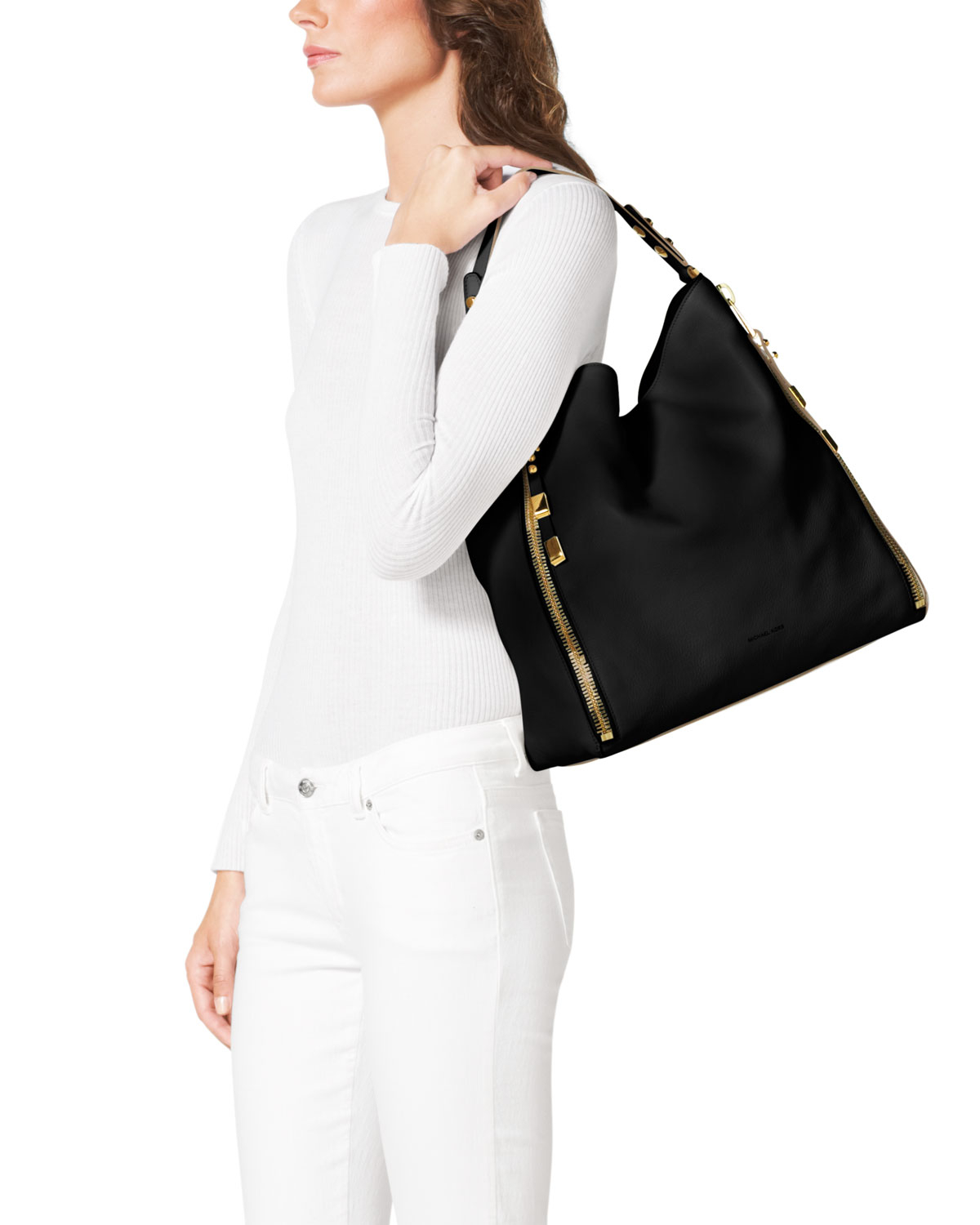 michael kors miranda zipper shoulder bag