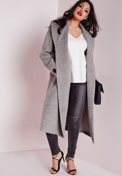 plus size waterfall coat