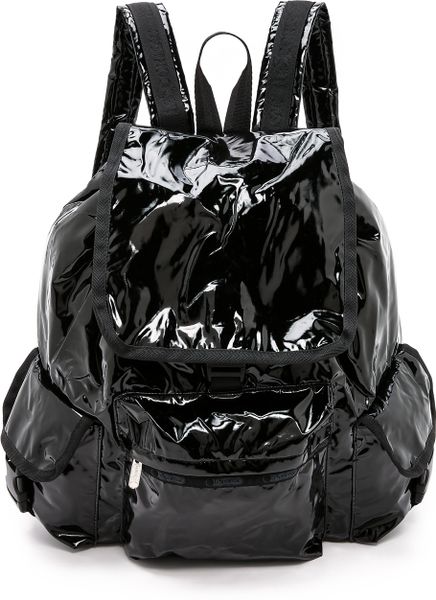 Lesportsac Patent Voyager Backpack - Black Patent in Black (Black ...