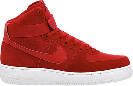 Nike Air Force 1 High-top Trainers in Red for Men | Lyst UK