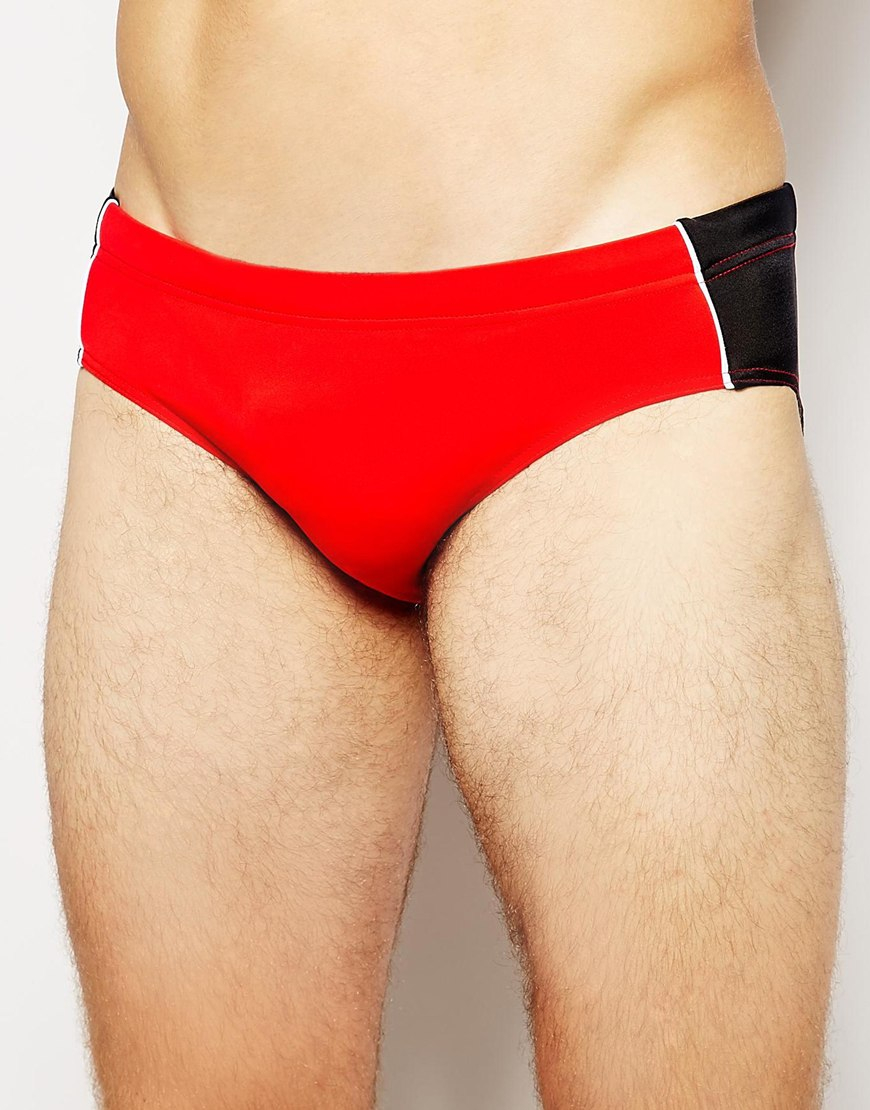 Asos Swim Briefs in Red for Men Lyst