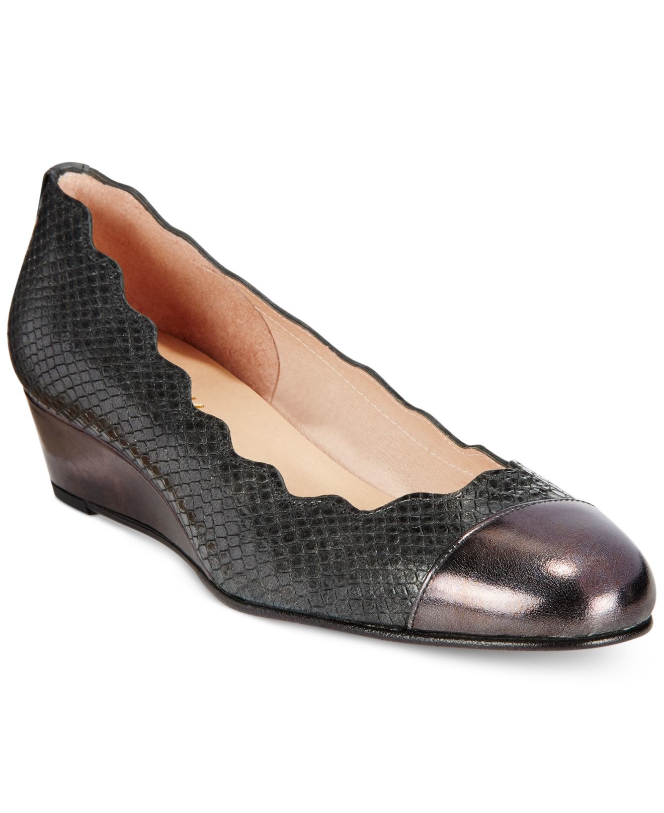 Lyst French Sole Miles Wedges in Metallic