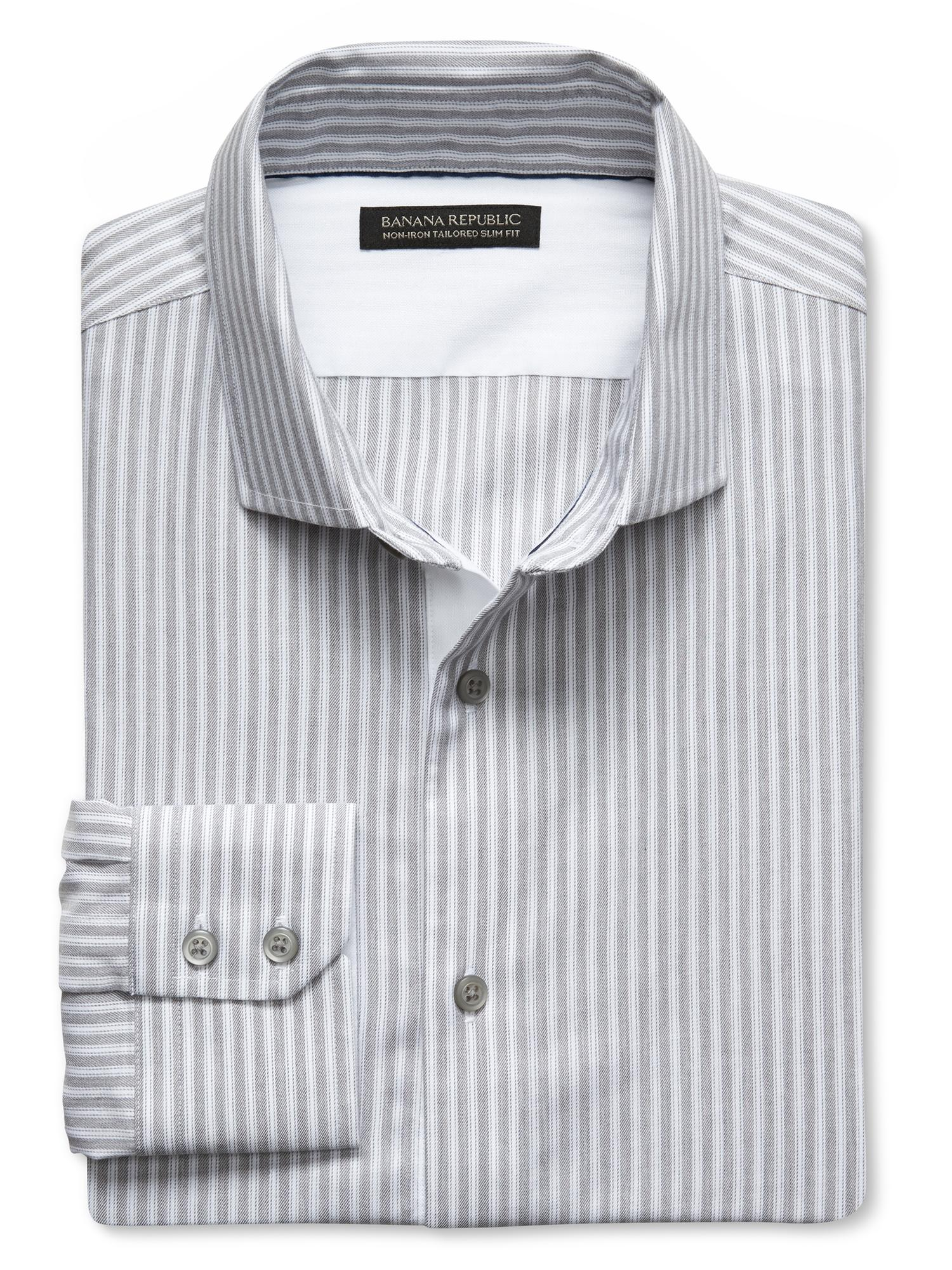 banana republic non iron tailored slim fit shirt