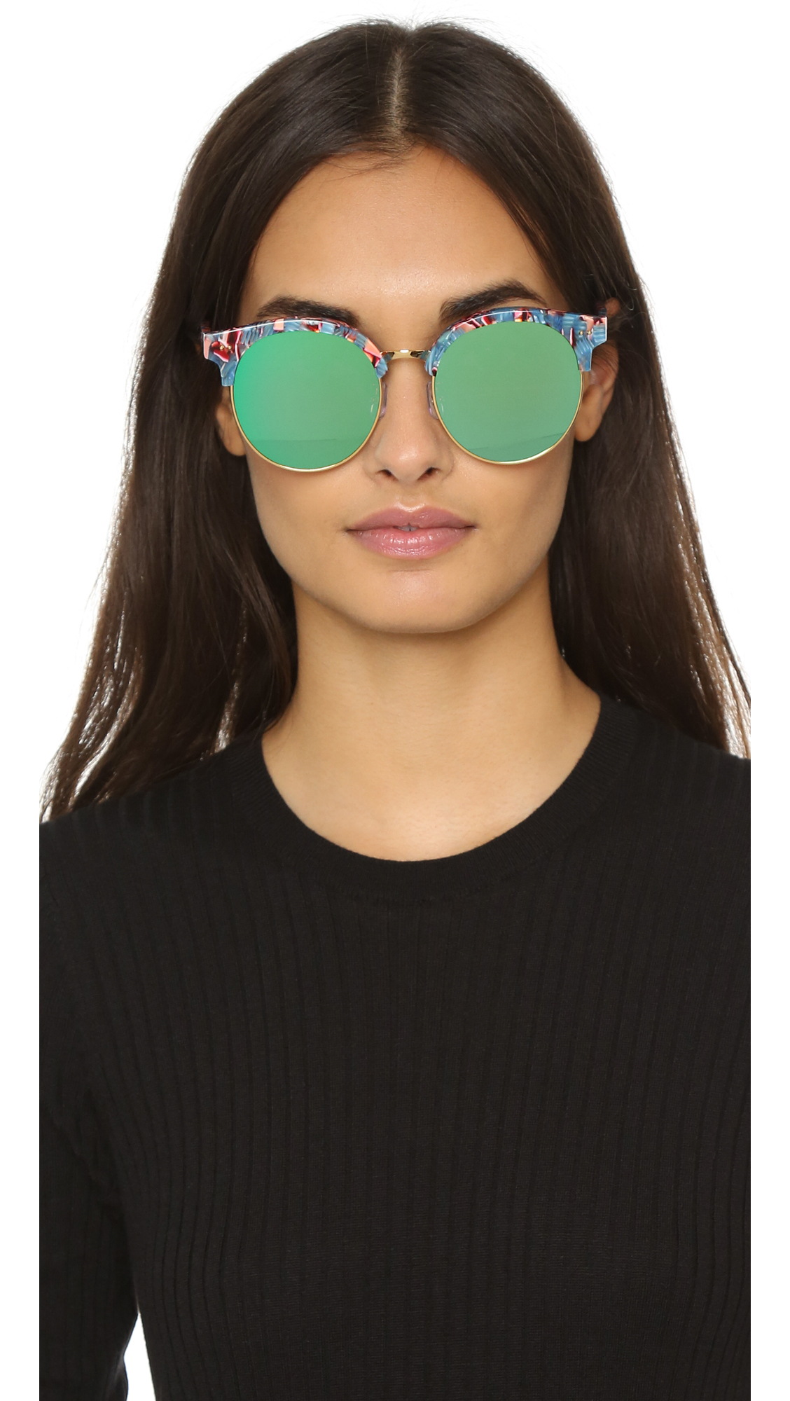 Gentle Monster Mooncut Sunglasses - Blue Floral/Blue | Lyst display picture 3
