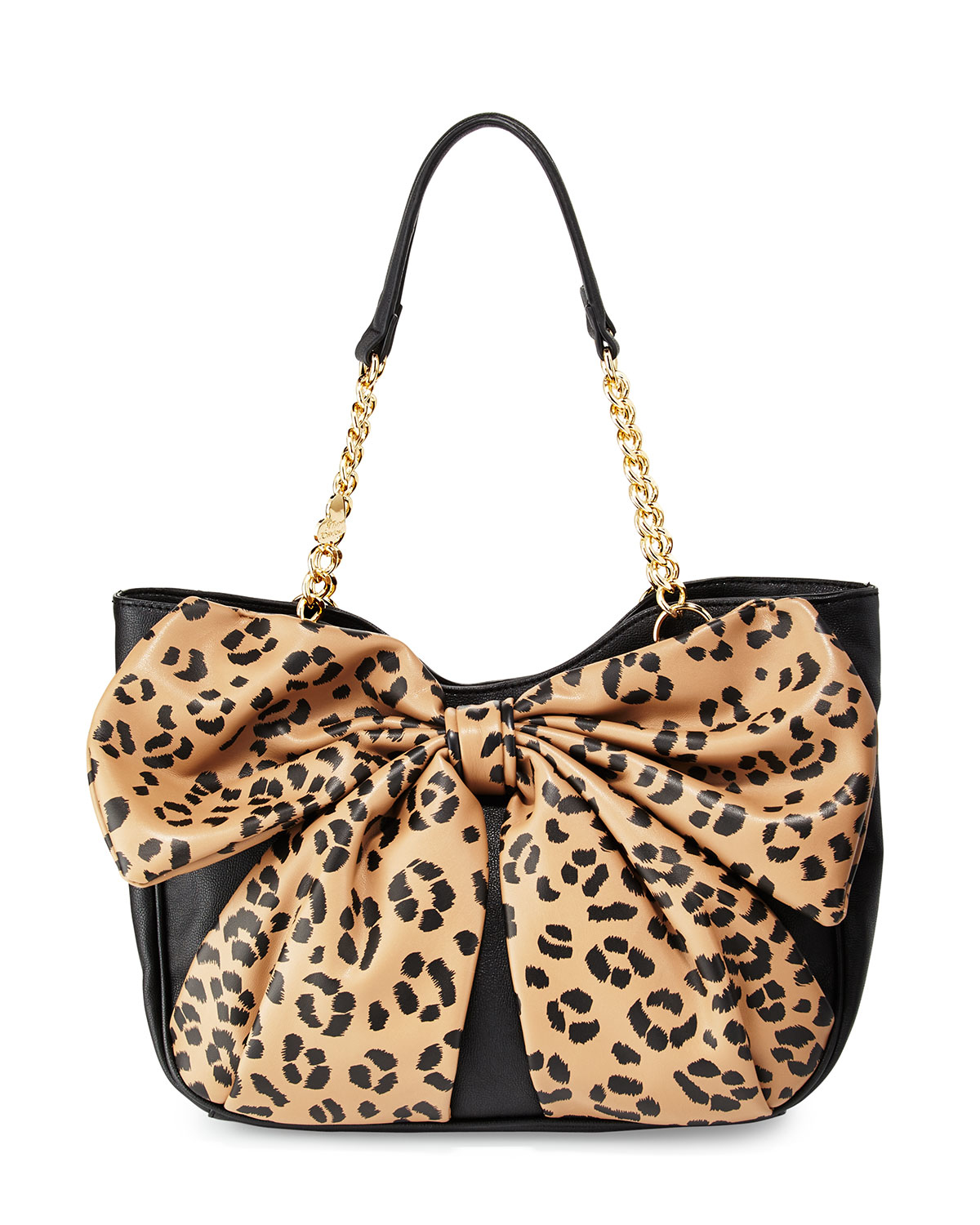 betsey johnson leopard purse