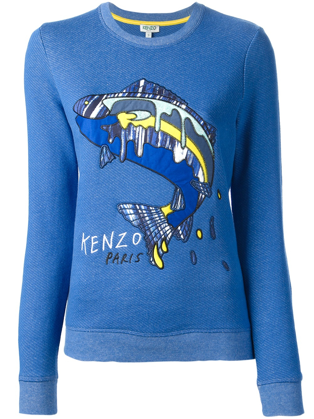 Lyst - Kenzo Embroidered Fish Sweatshirt in Blue