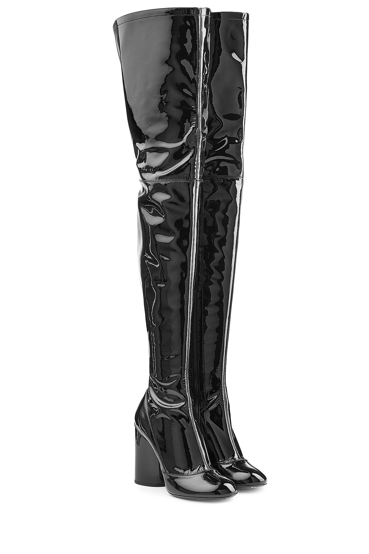 Marc jacobs Patent Leather Thigh-high Boots - Black in Black | Lyst