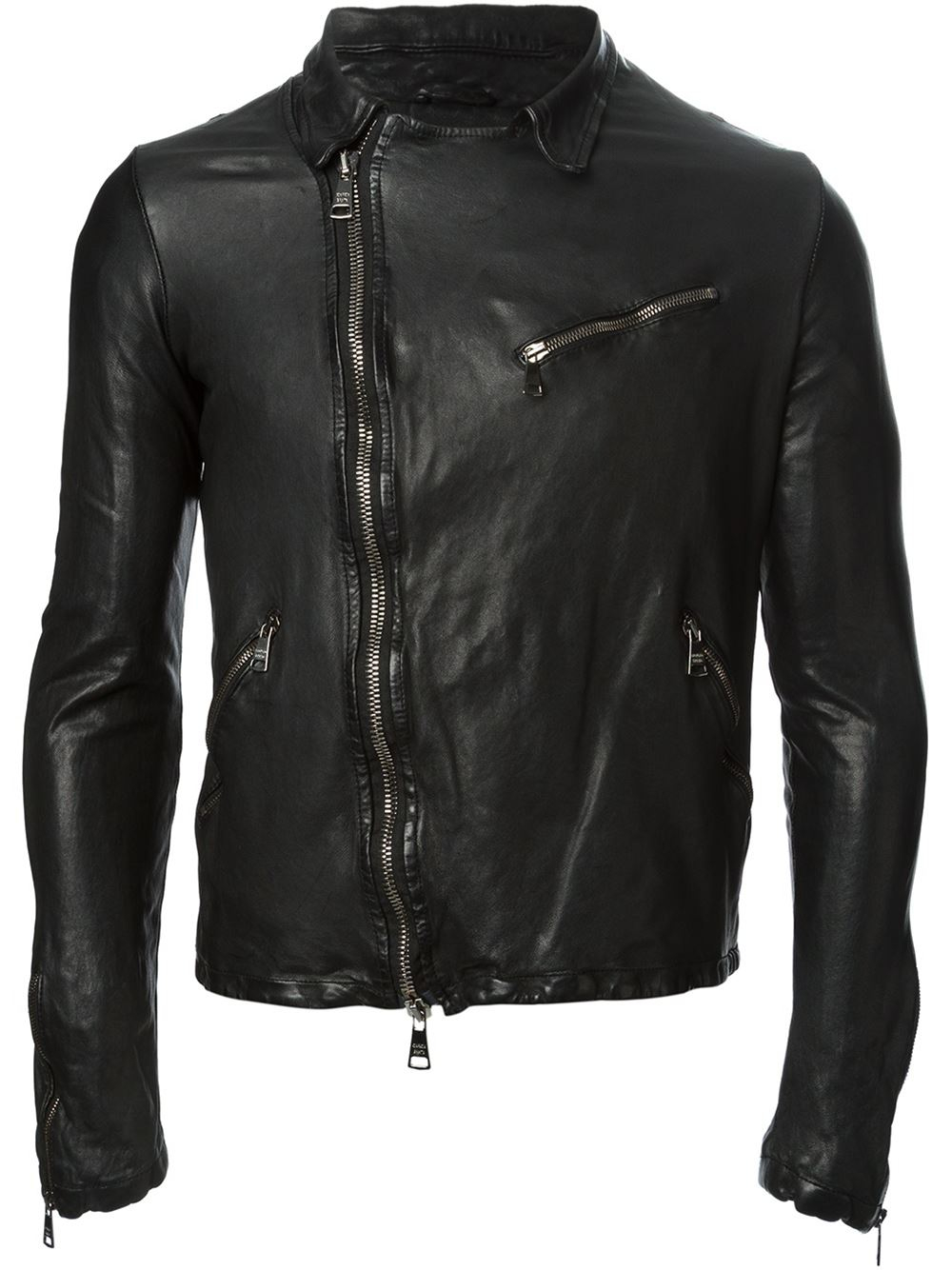 Giorgio Brato Biker Jacket in Black for Men - Lyst