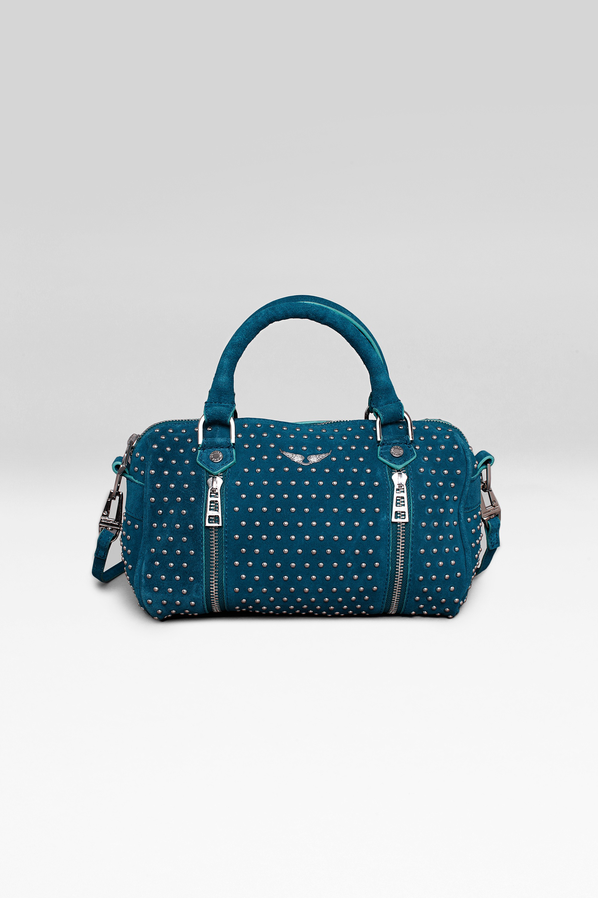 Zadig & voltaire Xs Sunny Studs Suede Bag in Blue Lyst