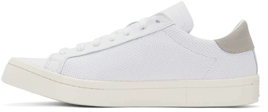 adidas Originals Leather White And Grey Court Vantage Sneakers for ...