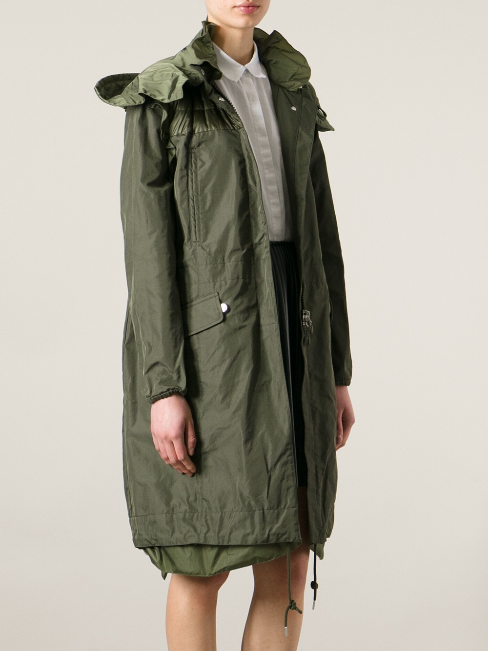 moncler green parka