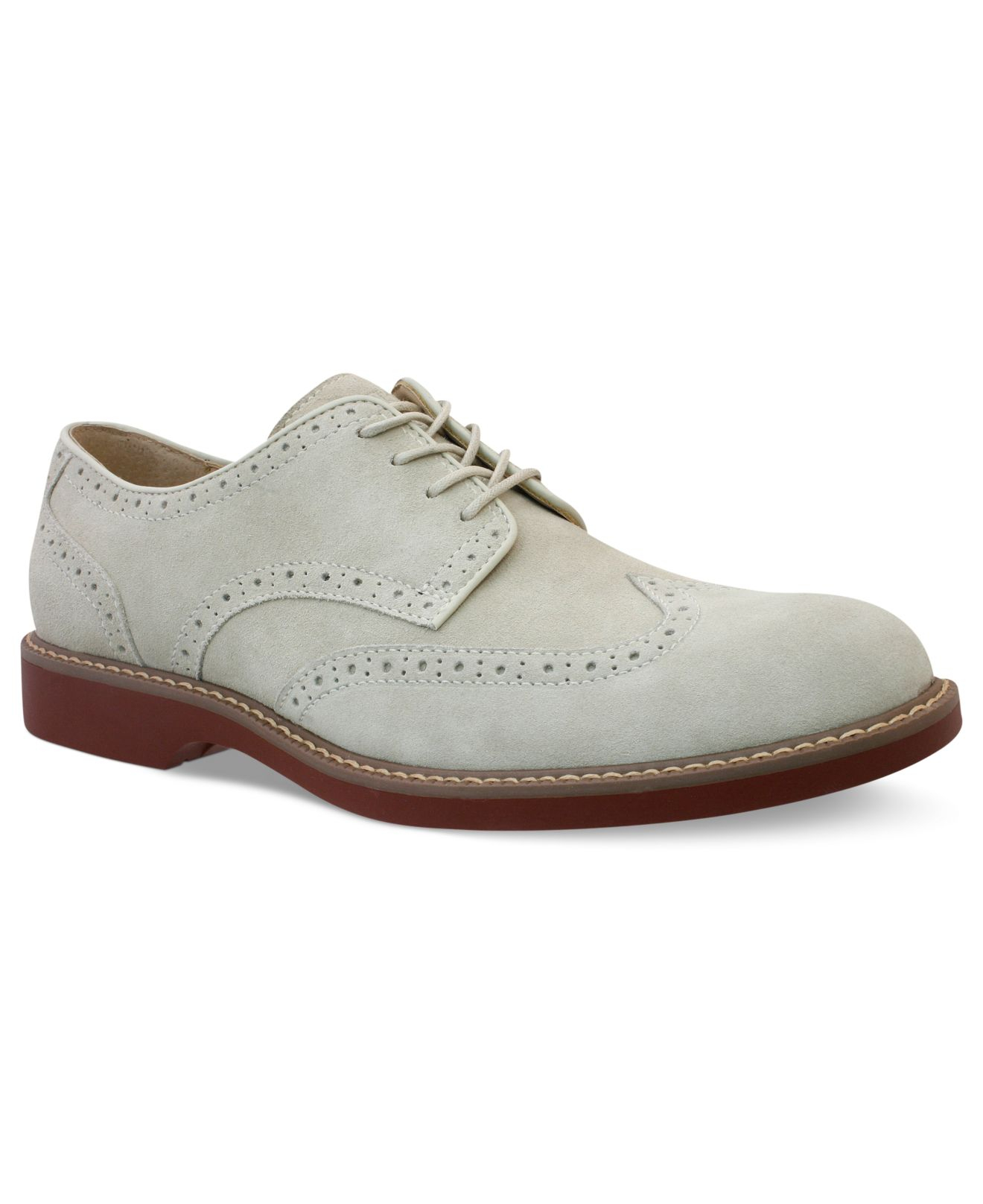 G.H.BASS Bass Pembroke Wing-Tip Lace-Up Shoes in Natural for Men - Lyst