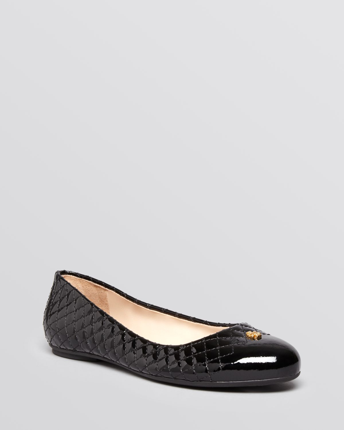 Tory Burch Cap Toe Ballet Flats - Kent Quilted in Black | Lyst