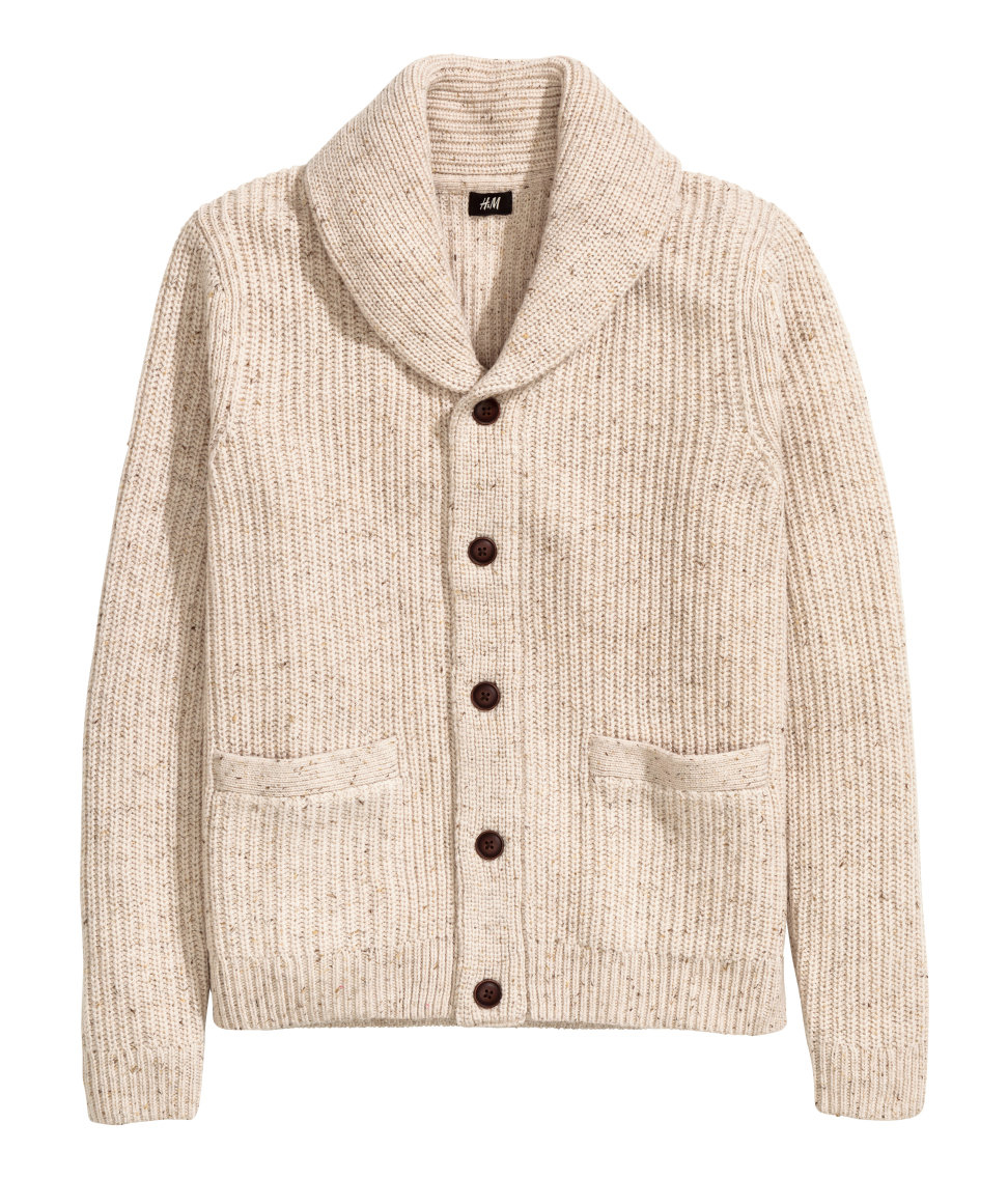 shawl collar sweater mens h&m