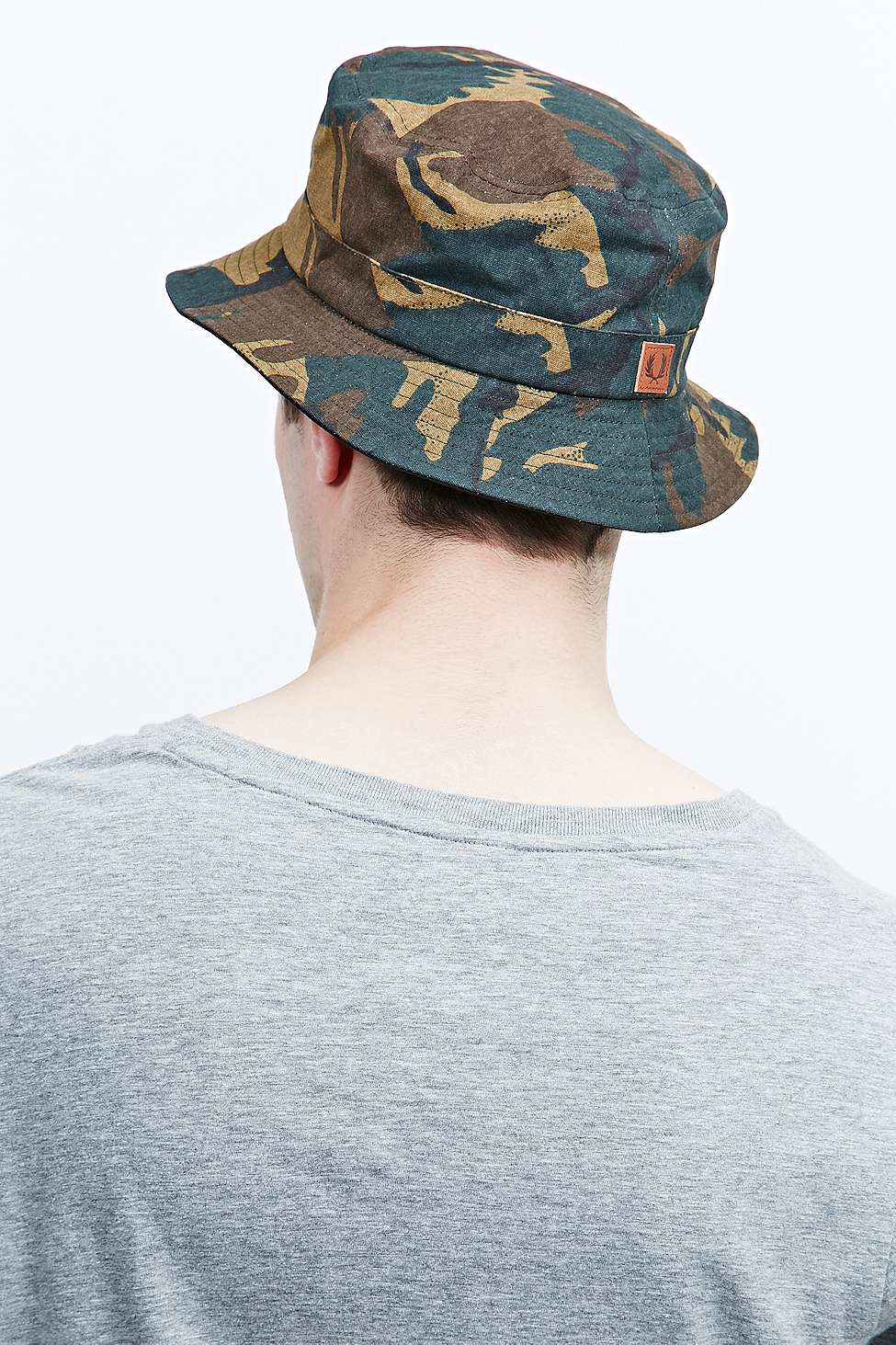 fred perry camo bucket hat