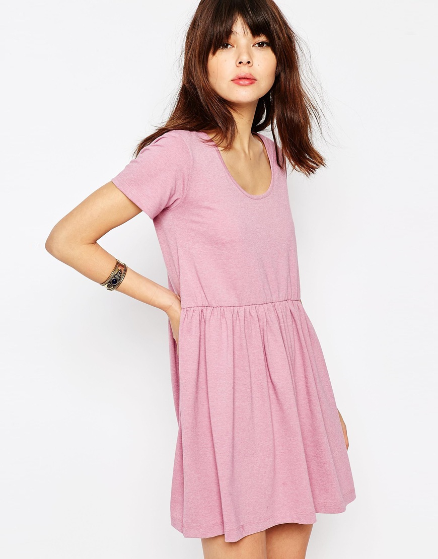 asos pink smock dress