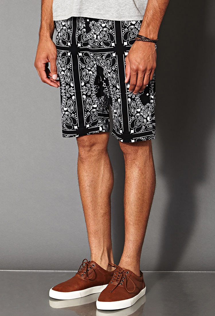 black bandana shorts