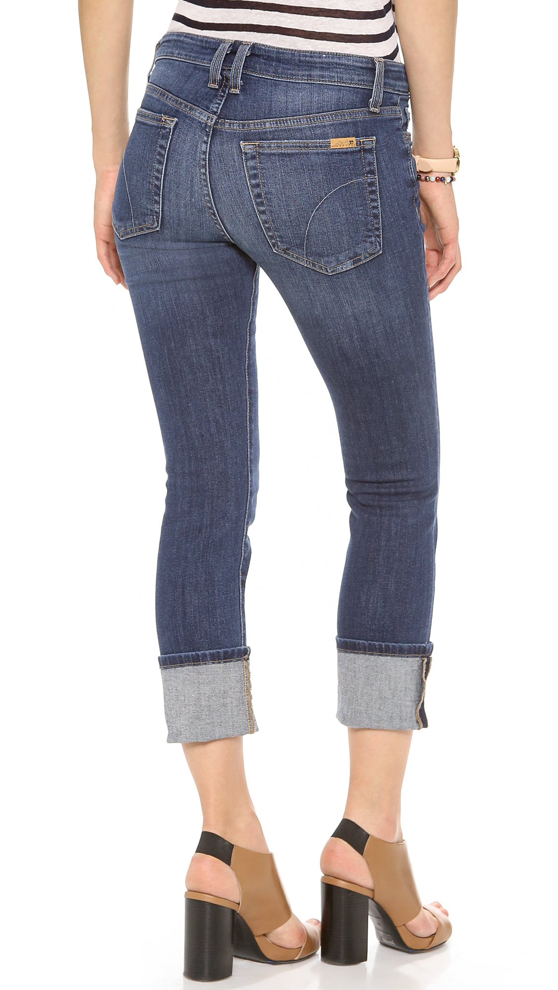 Joe's Jeans Clean Cuff Crop Jeans in Blue Lyst