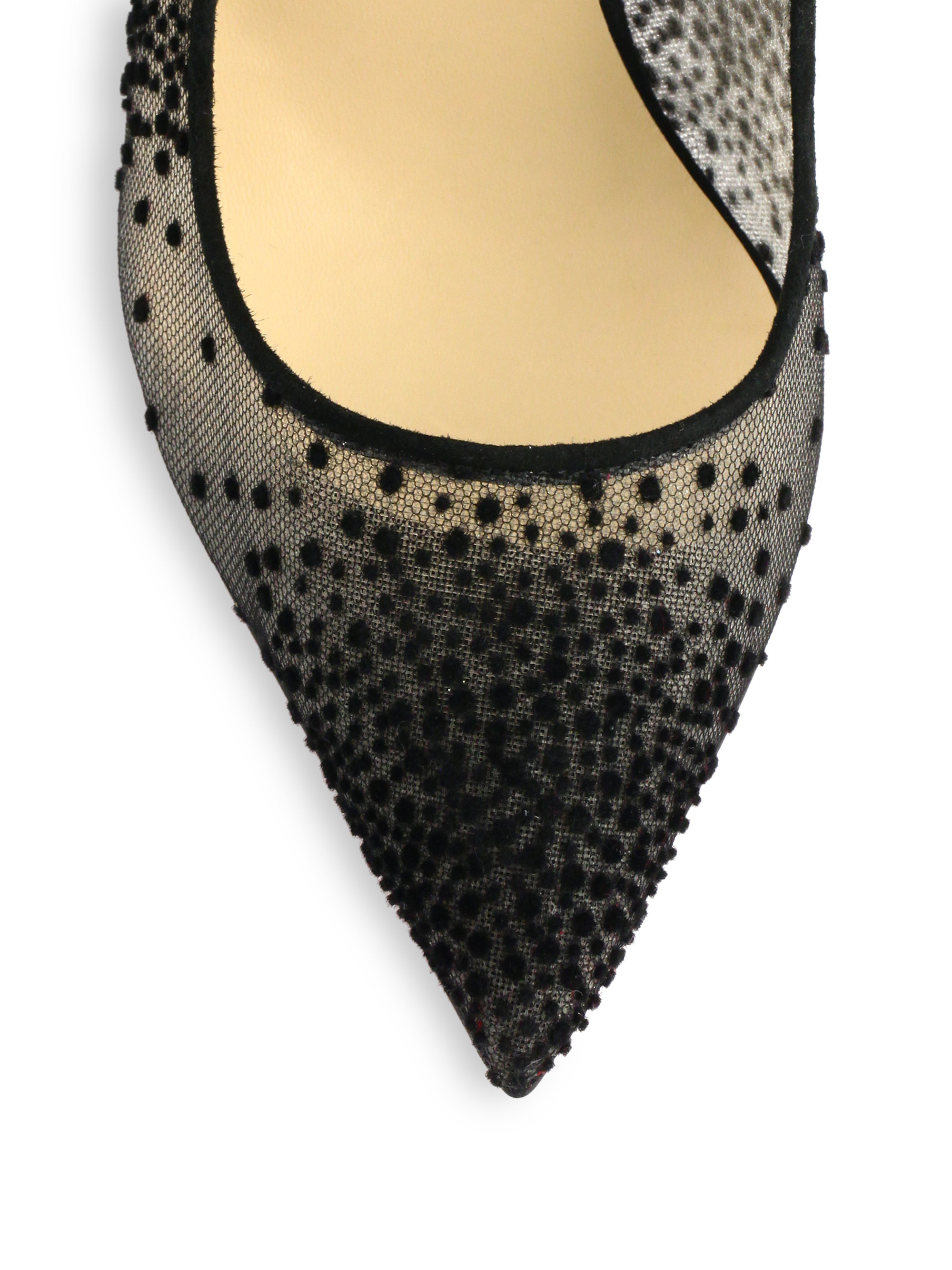 louboutin heels mesh