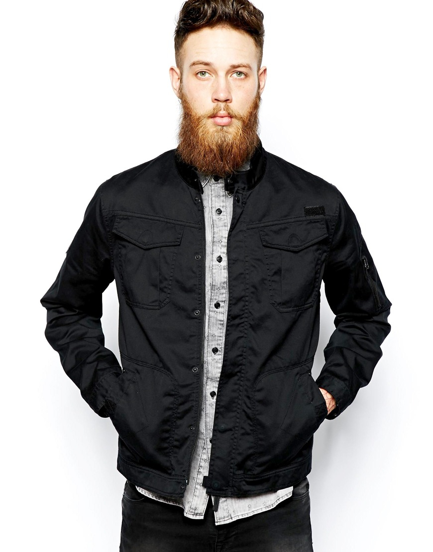Download ASOS Harrington Jacket in Black for Men - Lyst