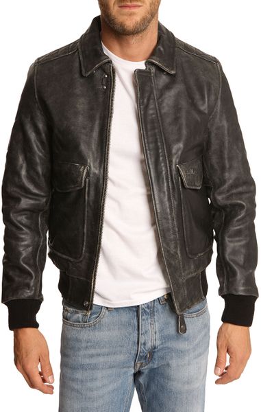 Schott Nyc Vintage Effect Leather Aviator Jacket Limited Edition in ...