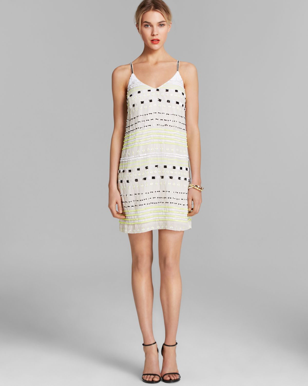 french connection white sequin dress