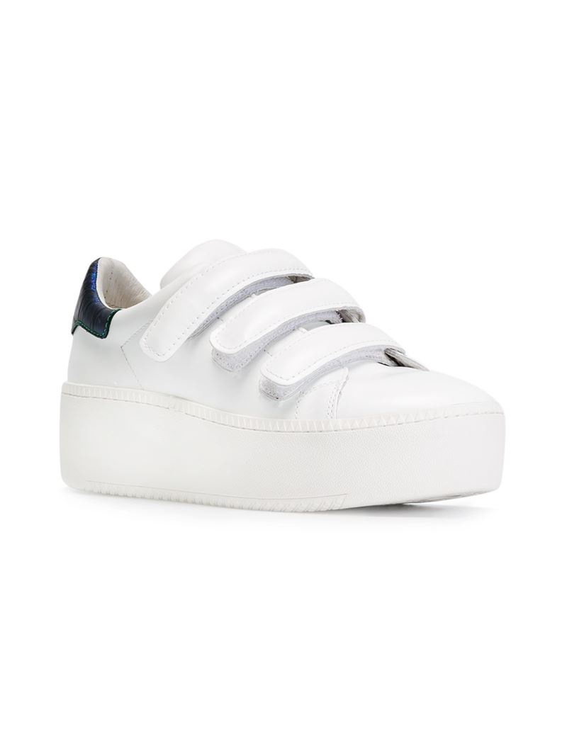 ash white platform sneakers