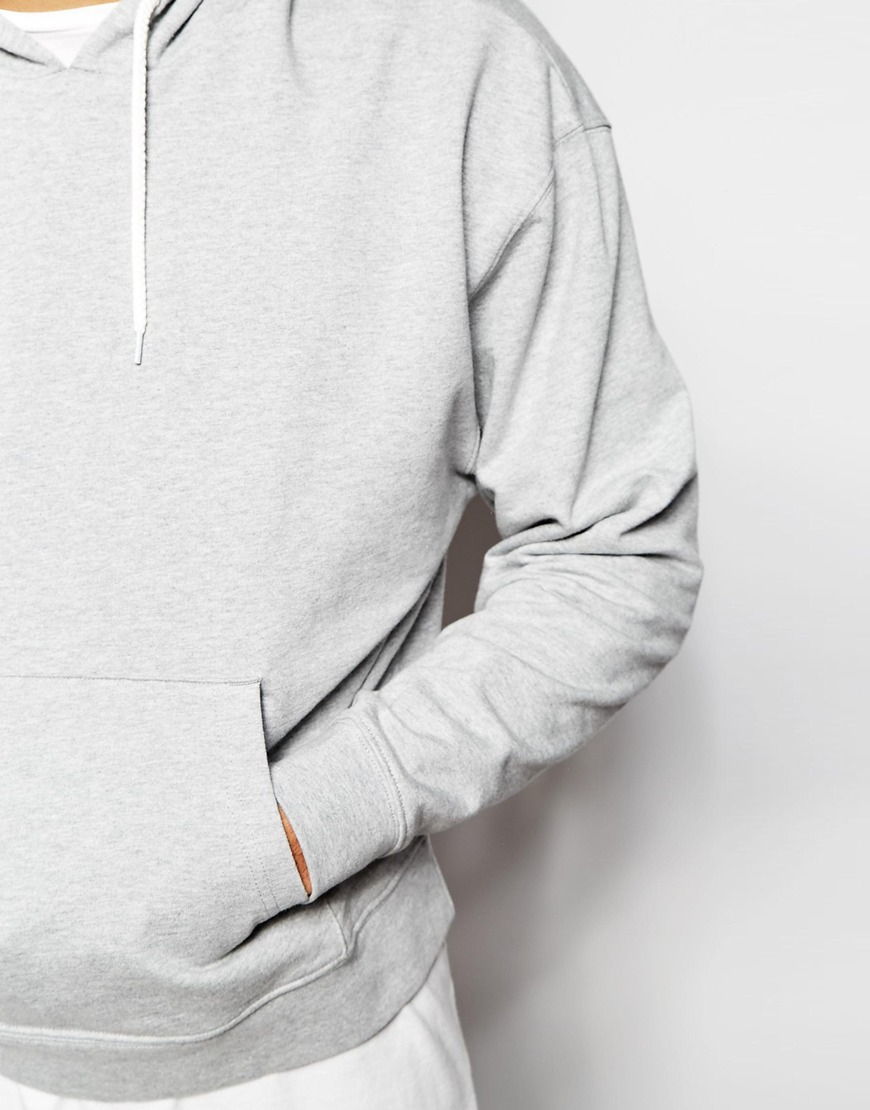 ASOS Oversized Cropped Hoodie In Gray for Men Lyst