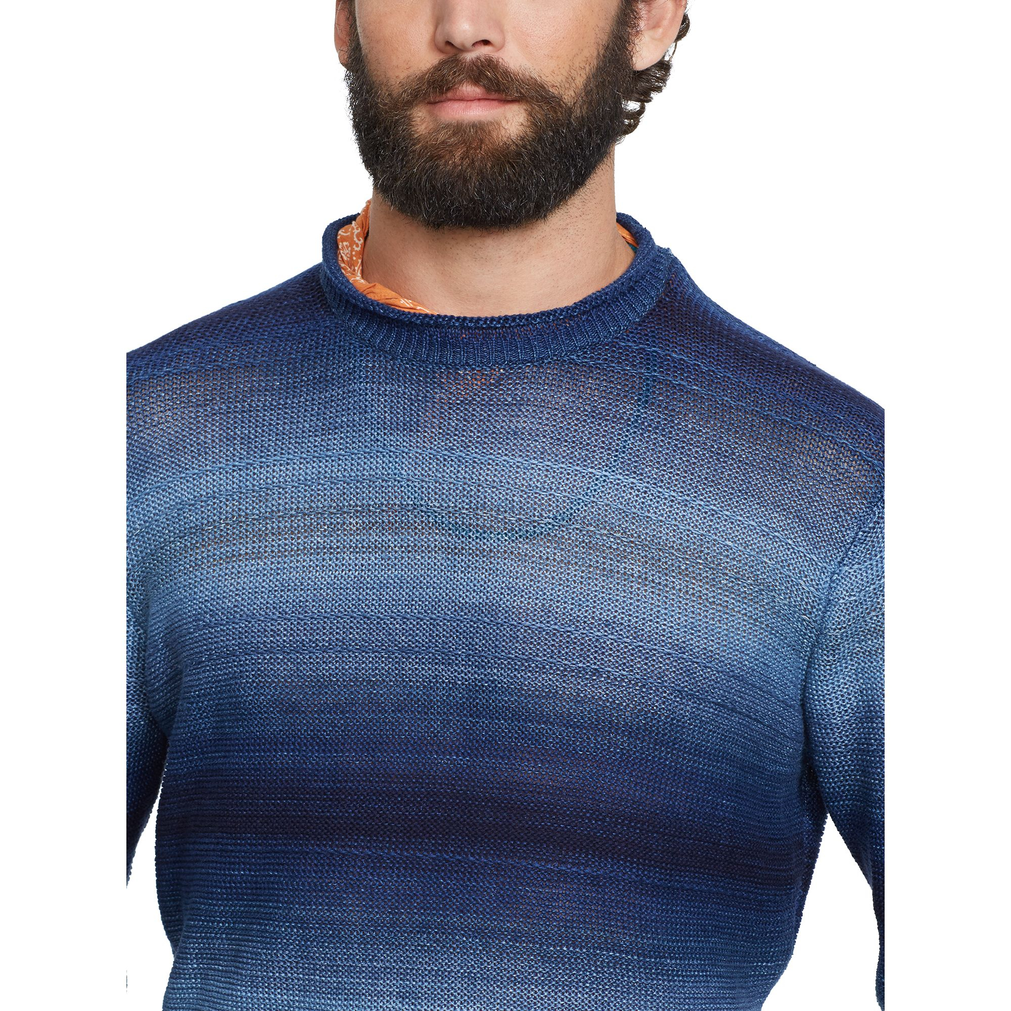 ralph lauren blue and white striped sweater