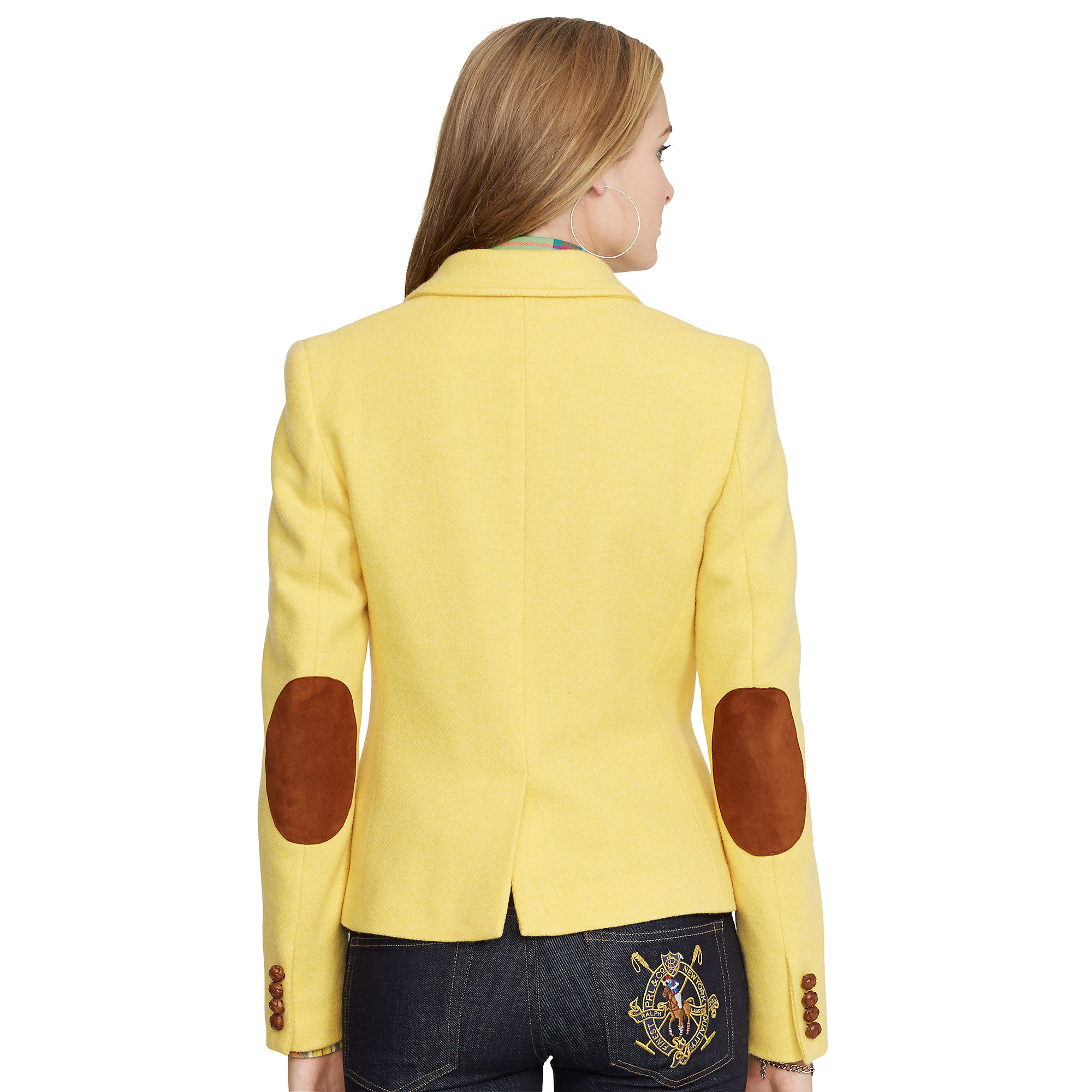 Polo Ralph Lauren Elbow-Patch Hacking Jacket in Yellow