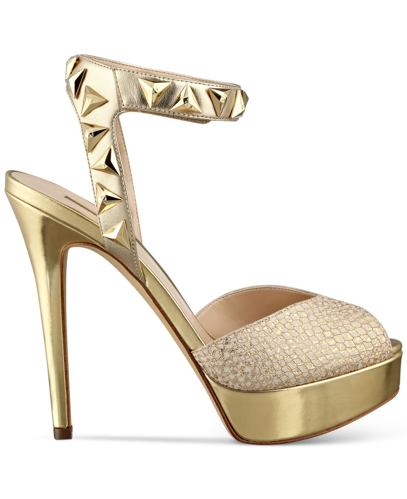 guess gold flat sandals