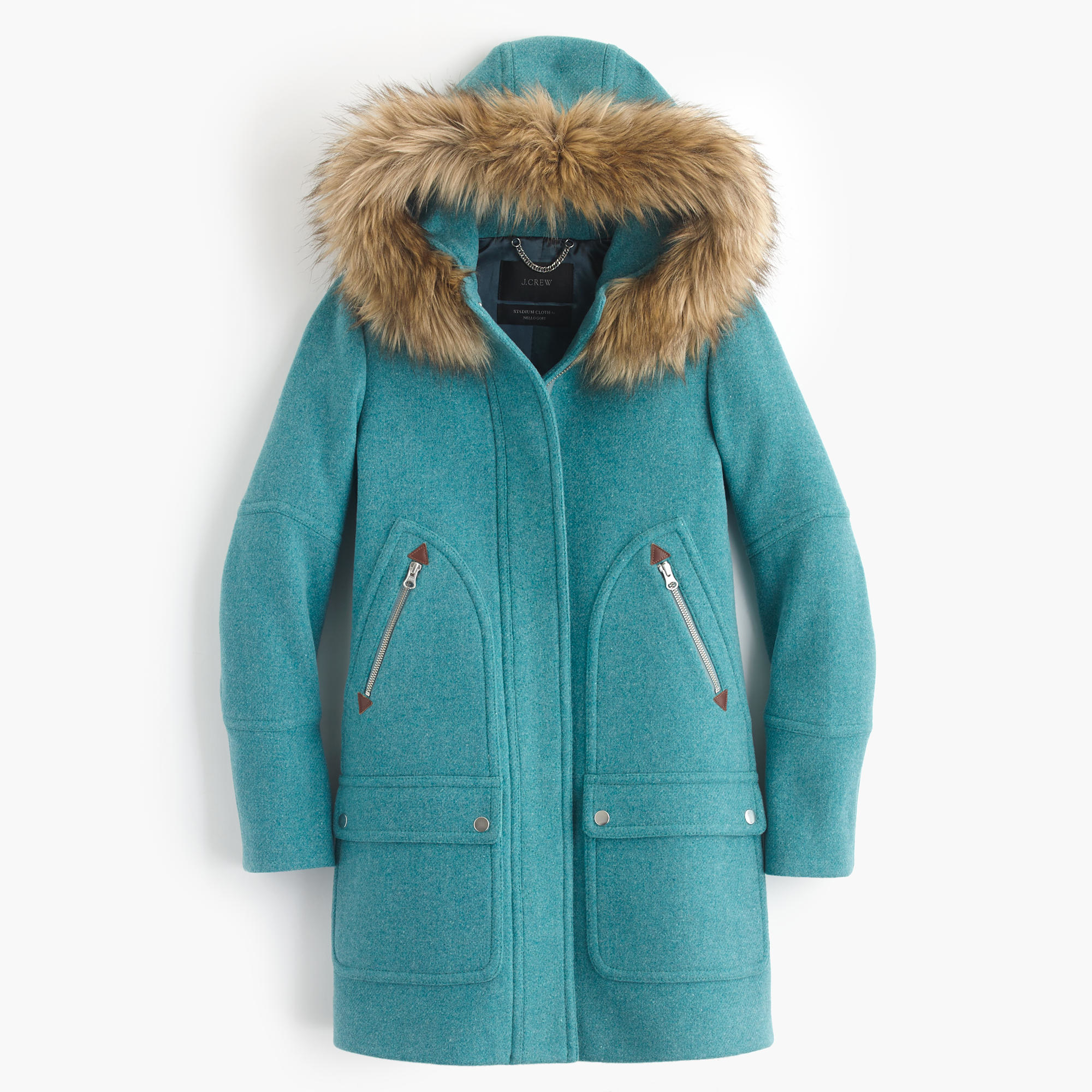 J Crew Tall Chateau Parka In Stadium Cloth In Blue Lyst