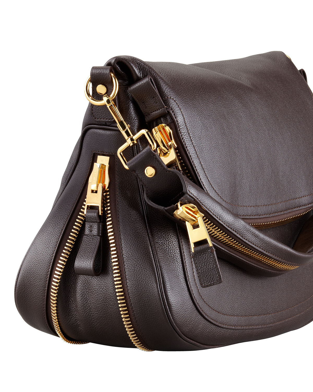 Tom Ford Jennifer Leather Shoulder Bag in Yellow (Brown) - Lyst