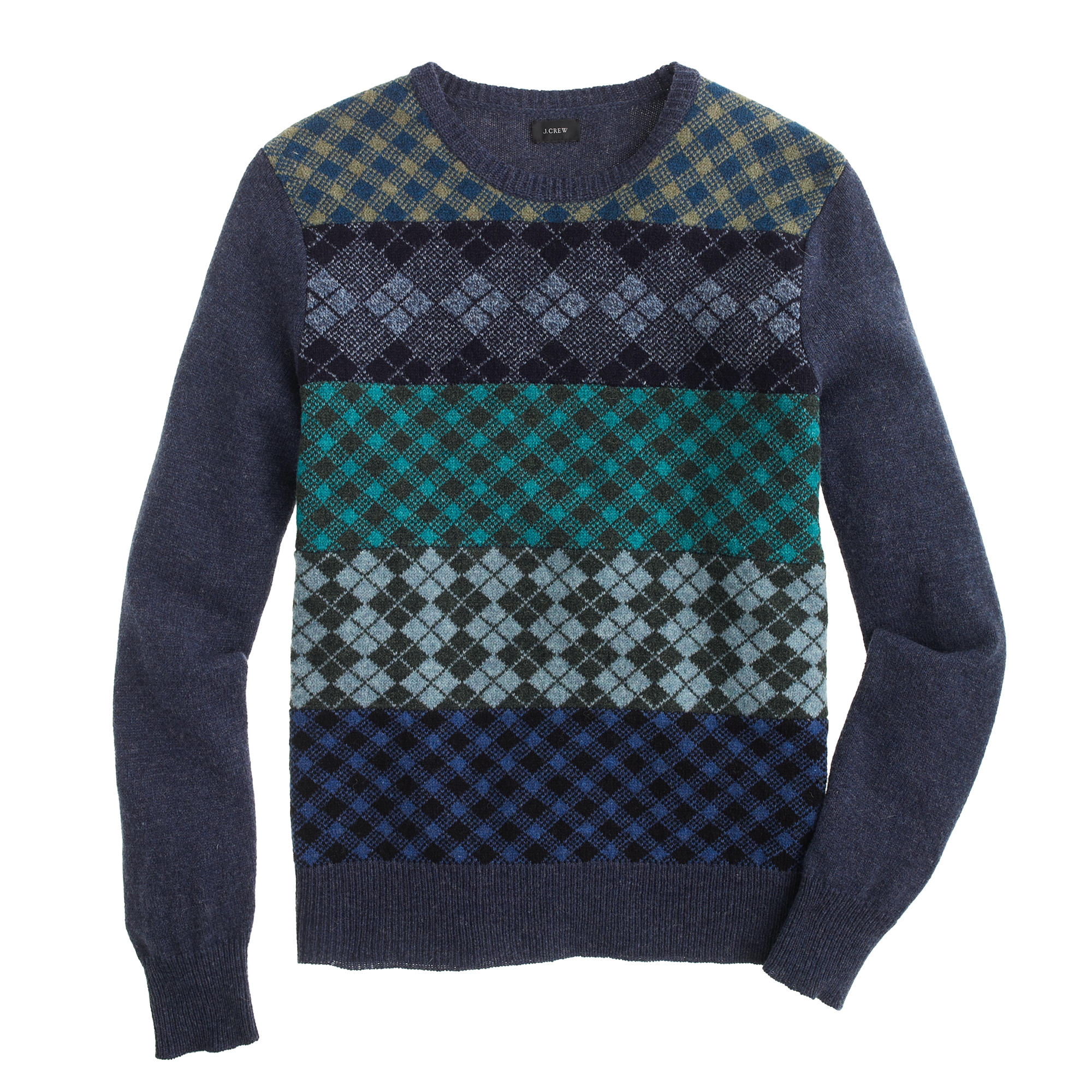 J.crew Lambswool Argyle Sweater for Men | Lyst