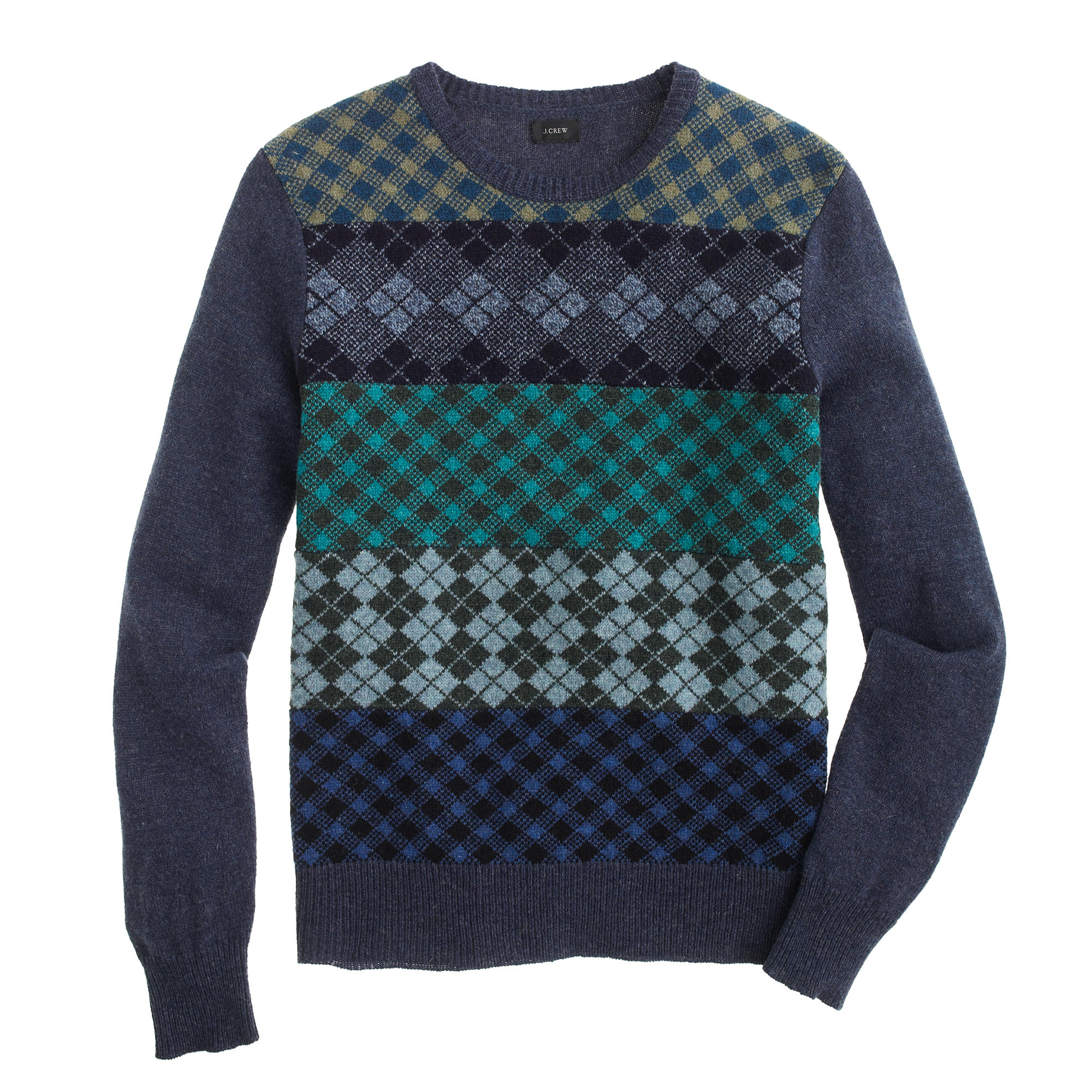 J.crew Lambswool Argyle Sweater for Men Lyst