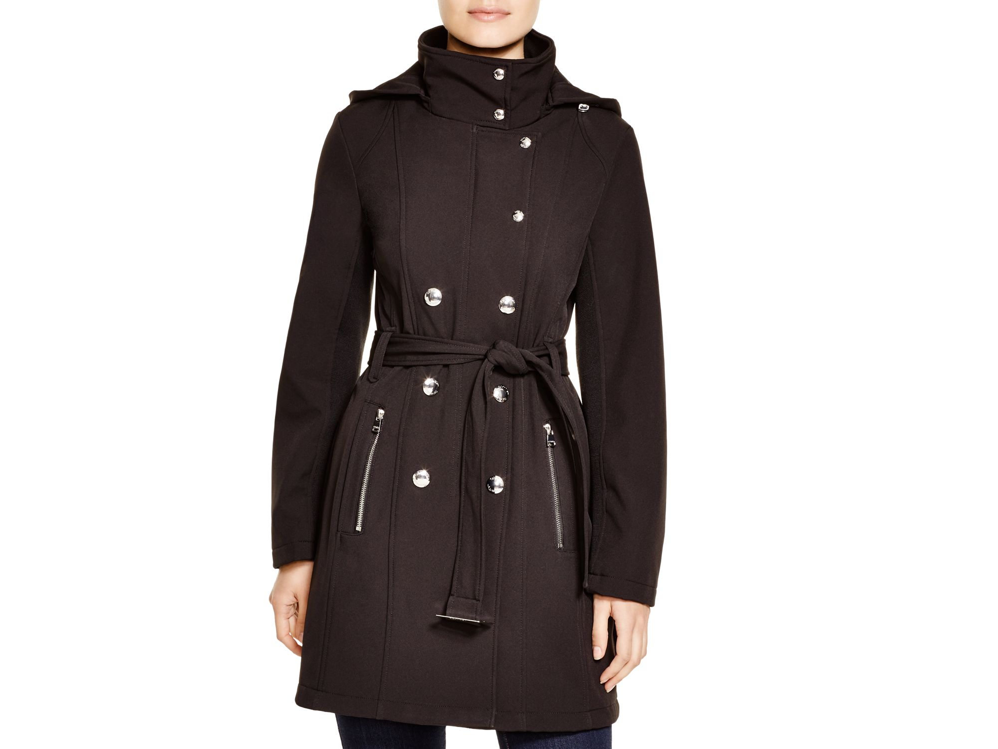 calvin klein soft shell trench coat