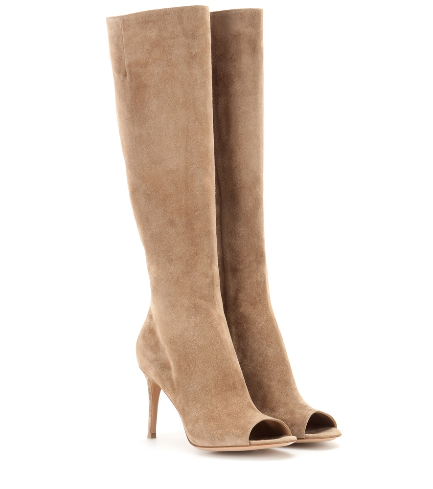 gianvito suede boots gianvito suede open toe boots in lyst gianvito suede boots gianvito suede open toe boots in lyst