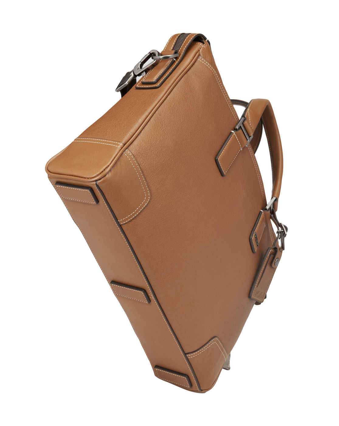 Tumi Irving Slim Camel Coloured Leather Day Bag in Beige for Men (camel