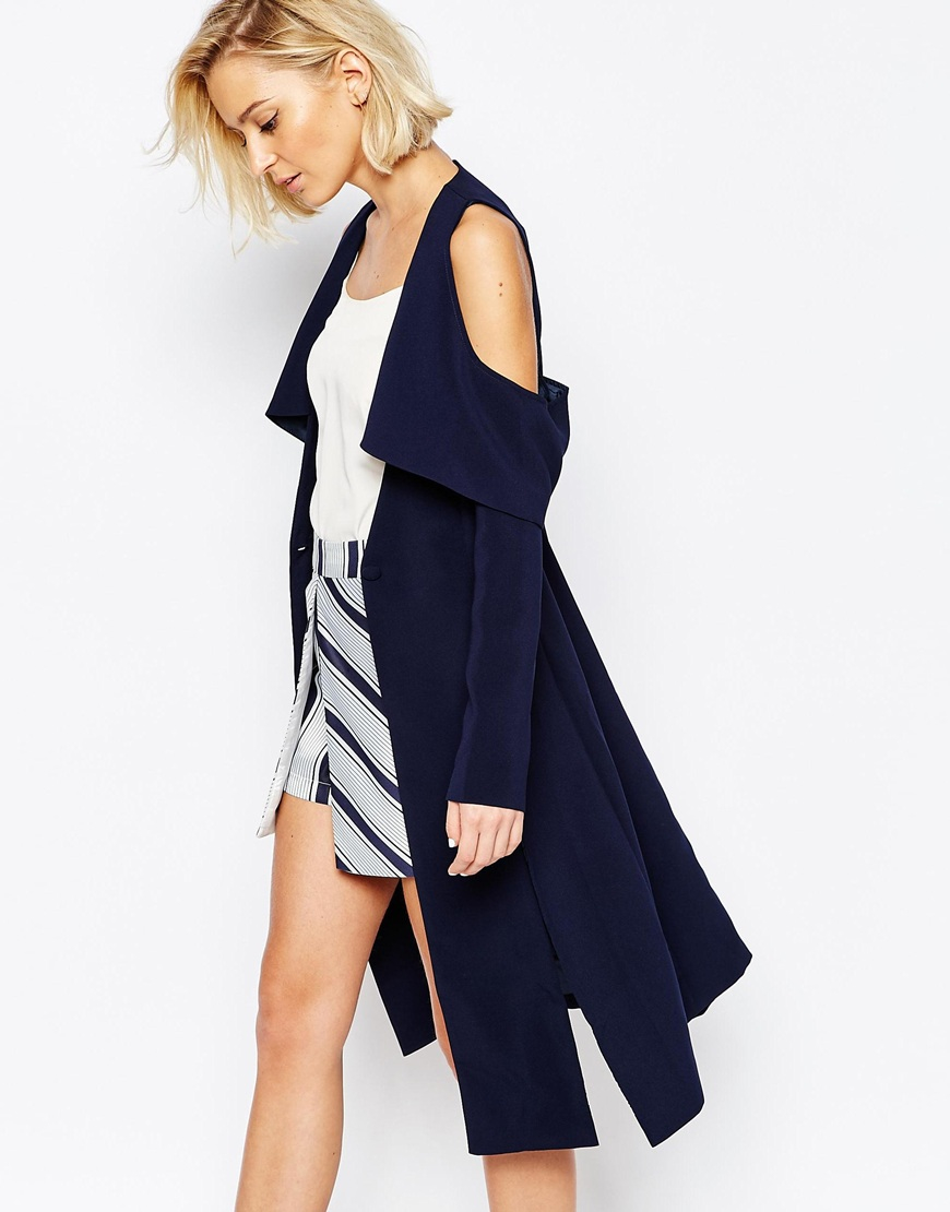 navy blue cape jacket