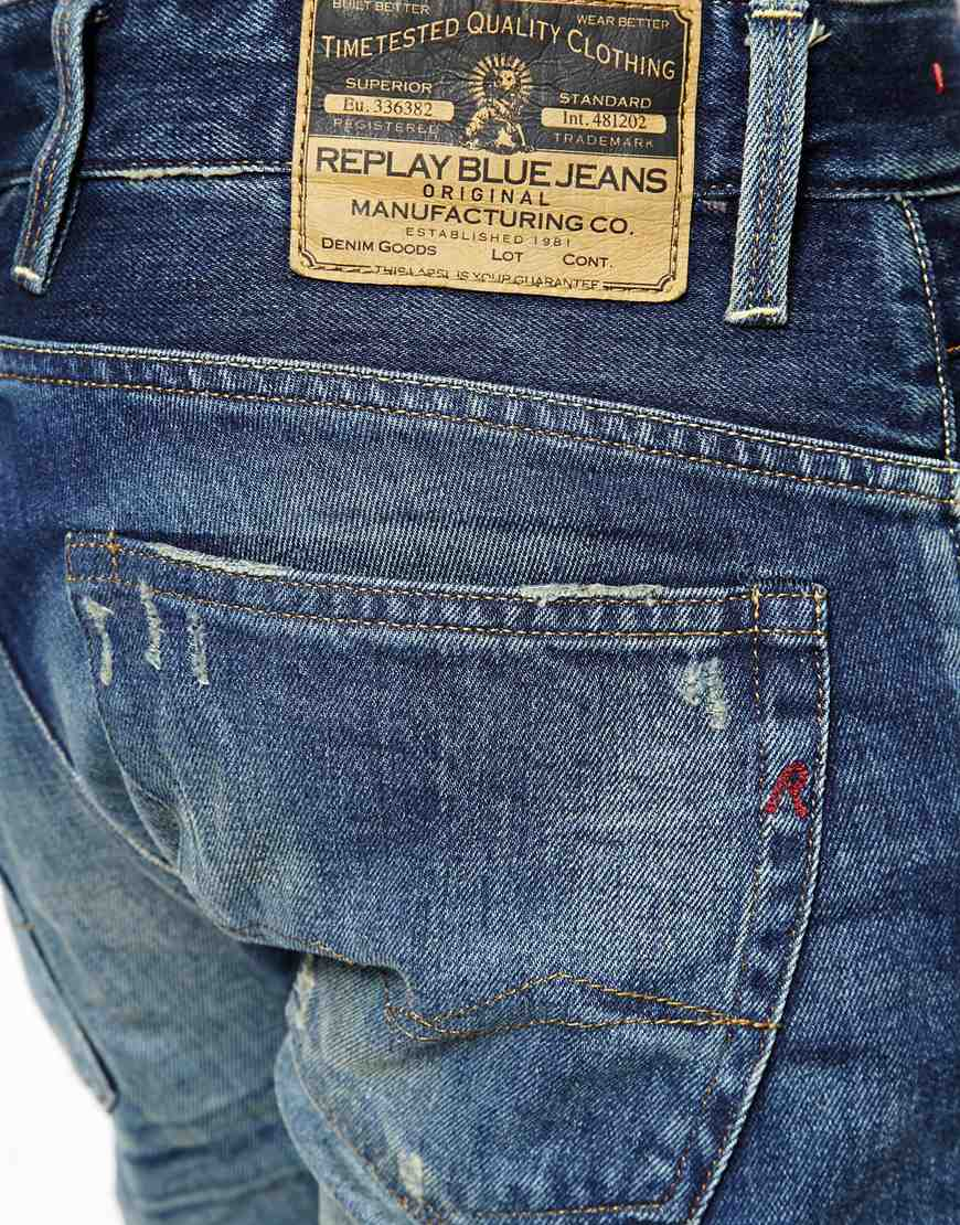 replay blue jeans superior standard