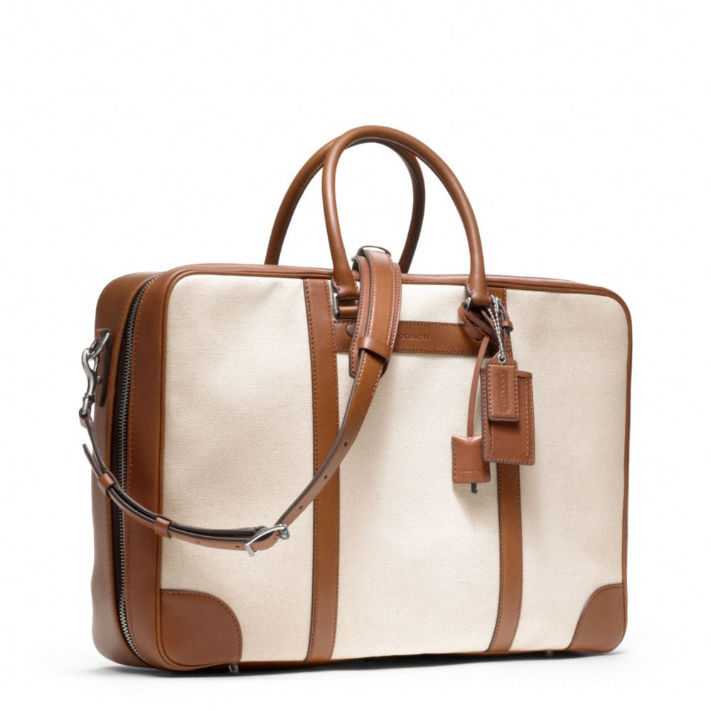 COACH Bleecker Canvas Suitcase in Natural for Men Lyst